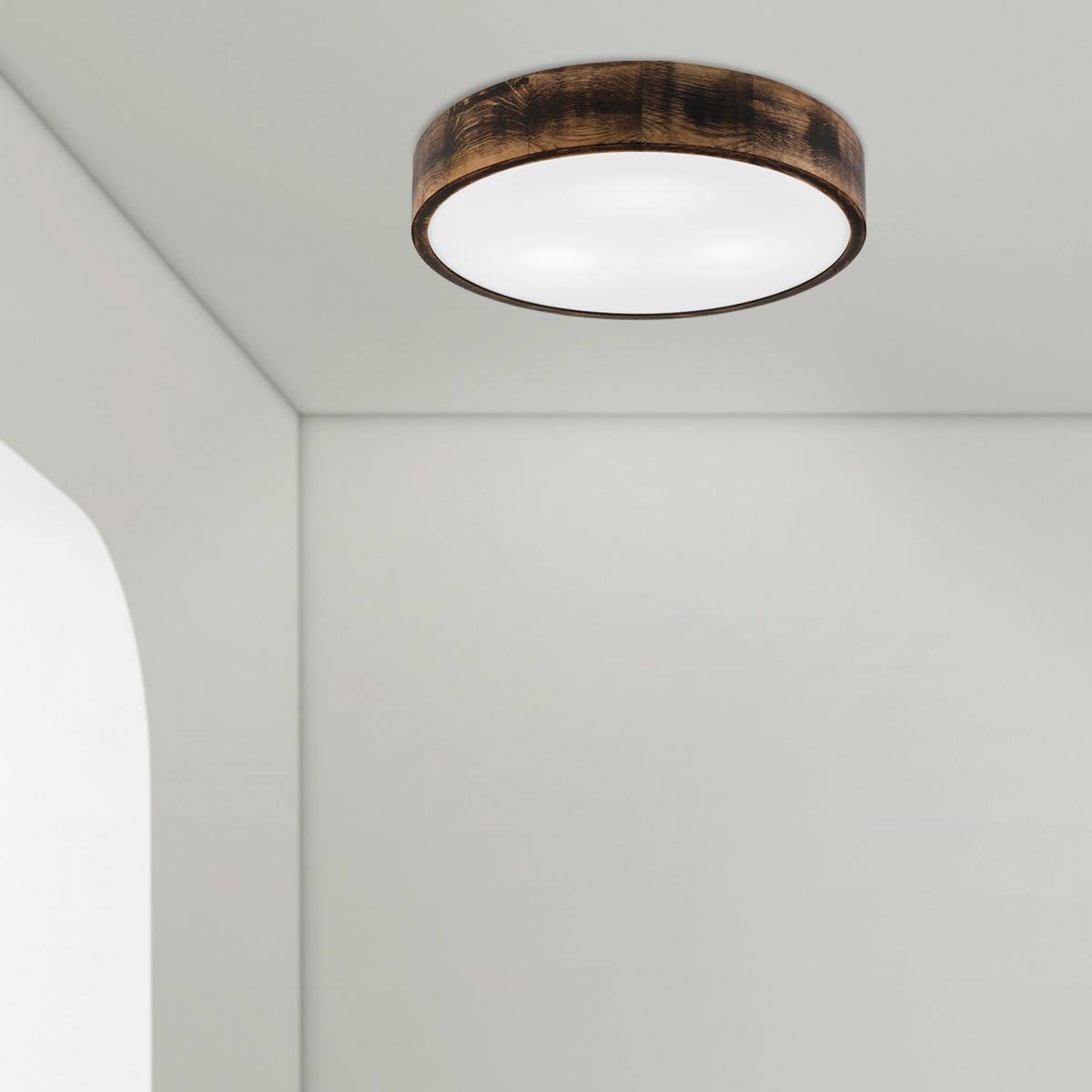 DECKENLEUCHTE Eveline 47/8 cm  - Alteiche, Design, Holz (47/8cm)
