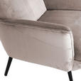 OHRENSESSEL Plüsch Beige  - Beige/Schwarz, KONVENTIONELL, Textil/Metall (83/110/92cm) - Carryhome