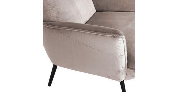 OHRENSESSEL Plüsch Beige - Beige/Schwarz, KONVENTIONELL, Textil/Metall (83/110/92cm) - Carryhome