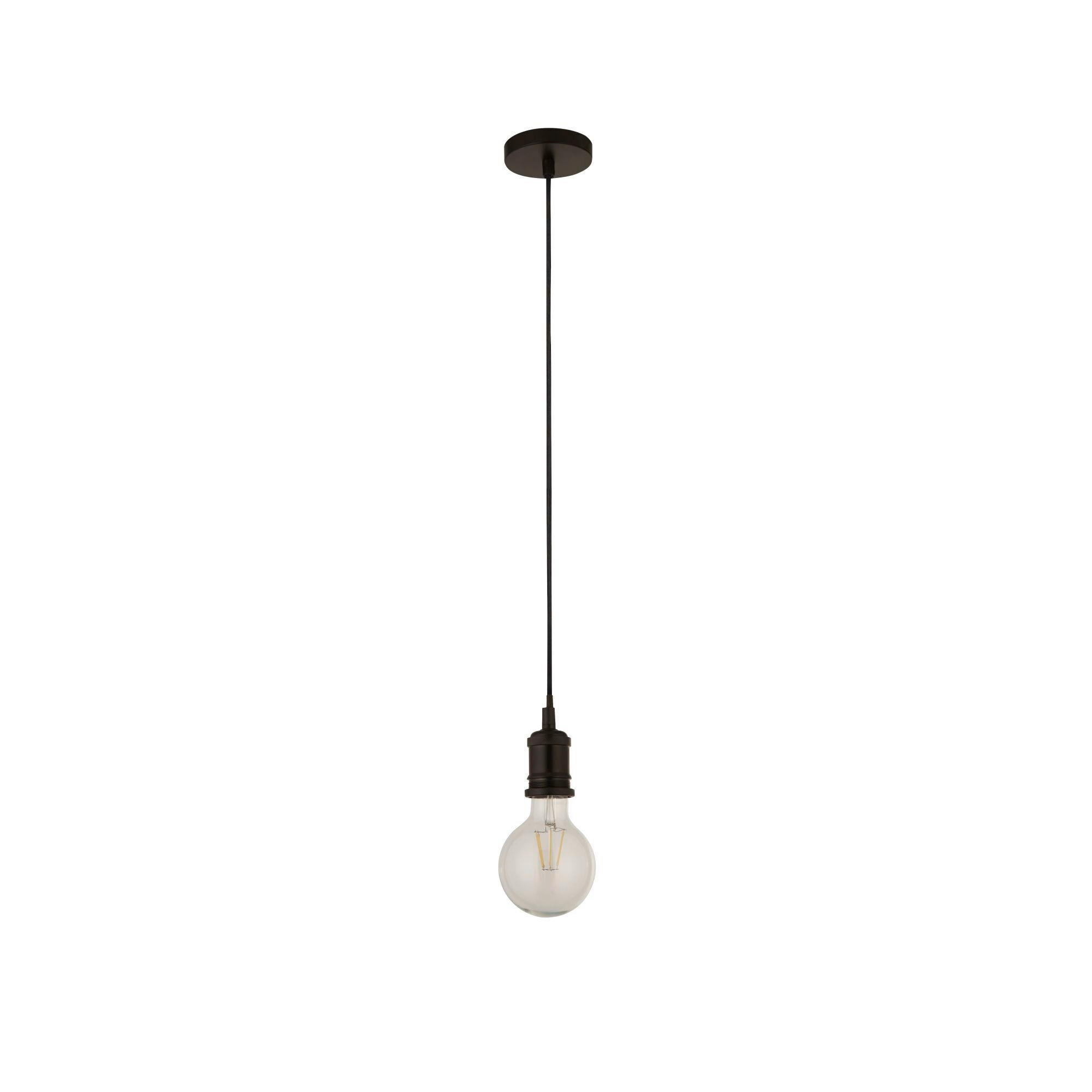 PENDELLEUCHTE Vibrant 9,8/300 cm   - Schwarz, KONVENTIONELL, Metall (9,8/300cm) - Searchlight