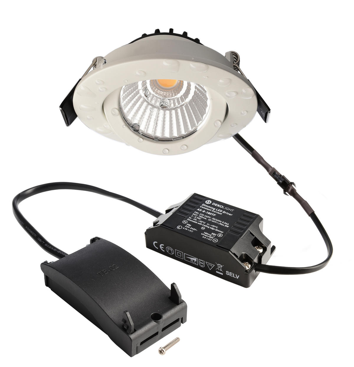 LED-EINBAUSPOT - Weiss, Konventionell, Metall (8,2/8,2/4,1cm)