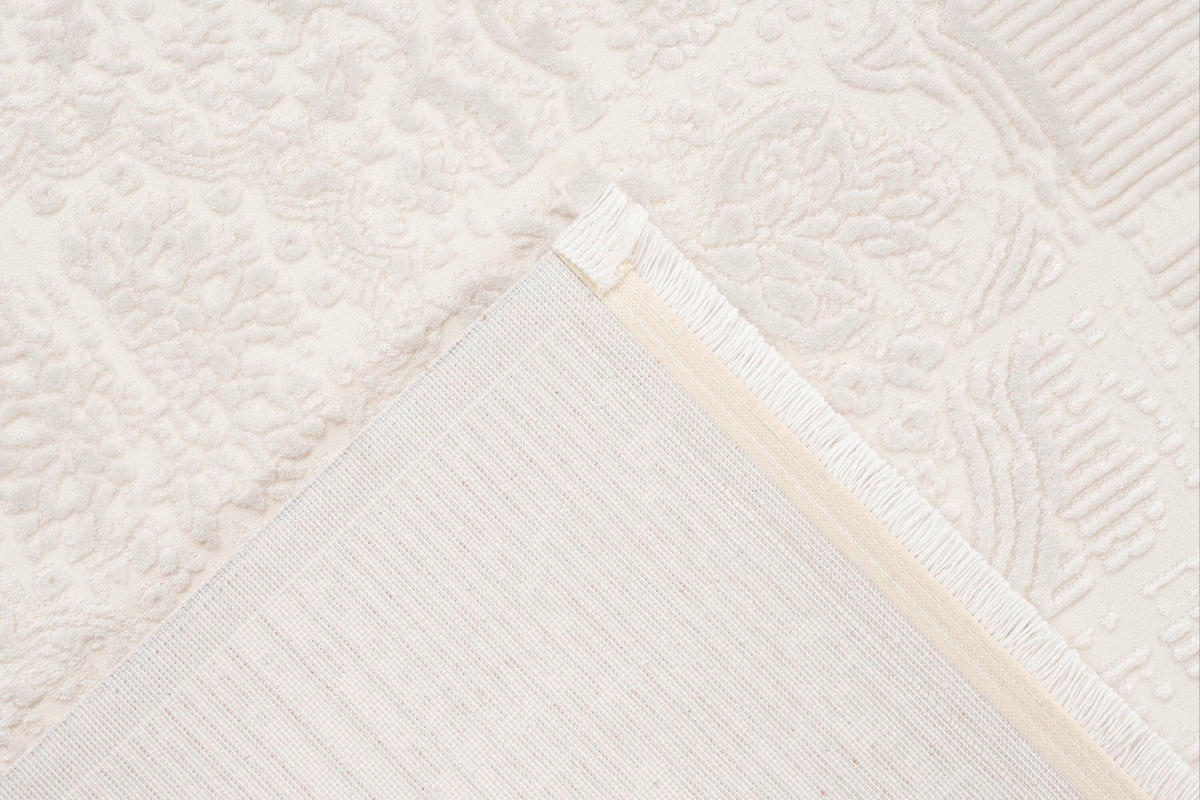WEBTEPPICH Verona Elfenbein  - Elfenbein, Design, Textil (80cm) - Batucci