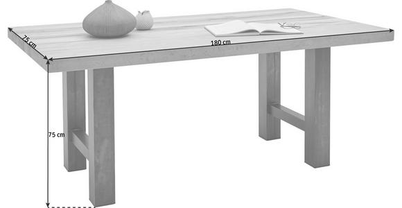 ESSTISCH in Holz, Metall 180/100/75 cm - Eichefarben/Schwarz, Design, Holz/Metall (180/100/75cm) - Valnatura