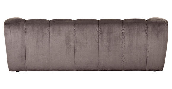 BIGSOFA Plüsch Schlammfarben  - Schlammfarben/Schwarz, KONVENTIONELL, Kunststoff/Textil (220/67/106cm) - Carryhome