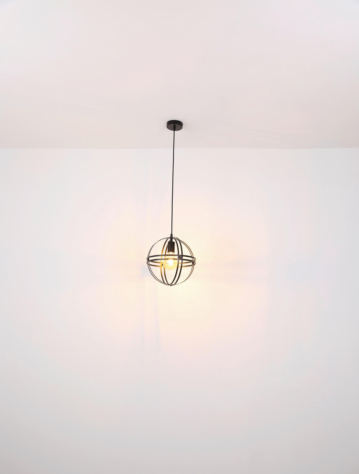 HÄNGELEUCHTE 40/120 cm    - Schwarz, Design, Metall (40/120cm) - Globo