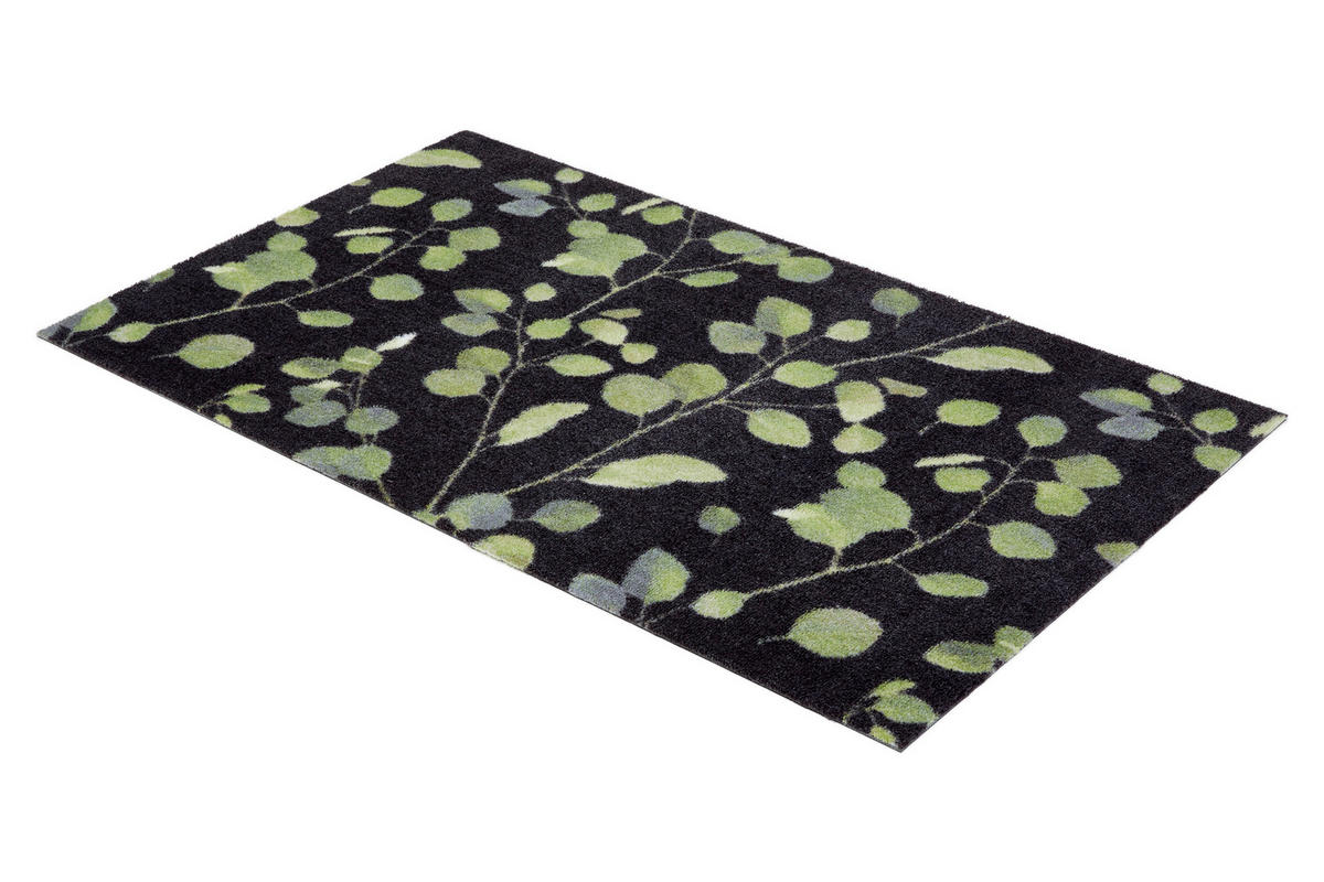 FUßMATTE 66/110 cm  - Schwarz/Grün, Design, Textil (66/110cm) - Esposa