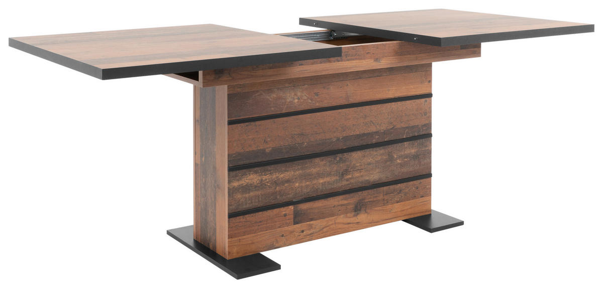 ESSTISCH Braun rechteckig  ausziehbar  - Braun, KONVENTIONELL, Holzwerkstoff (160/90/75cm) - MID.YOU