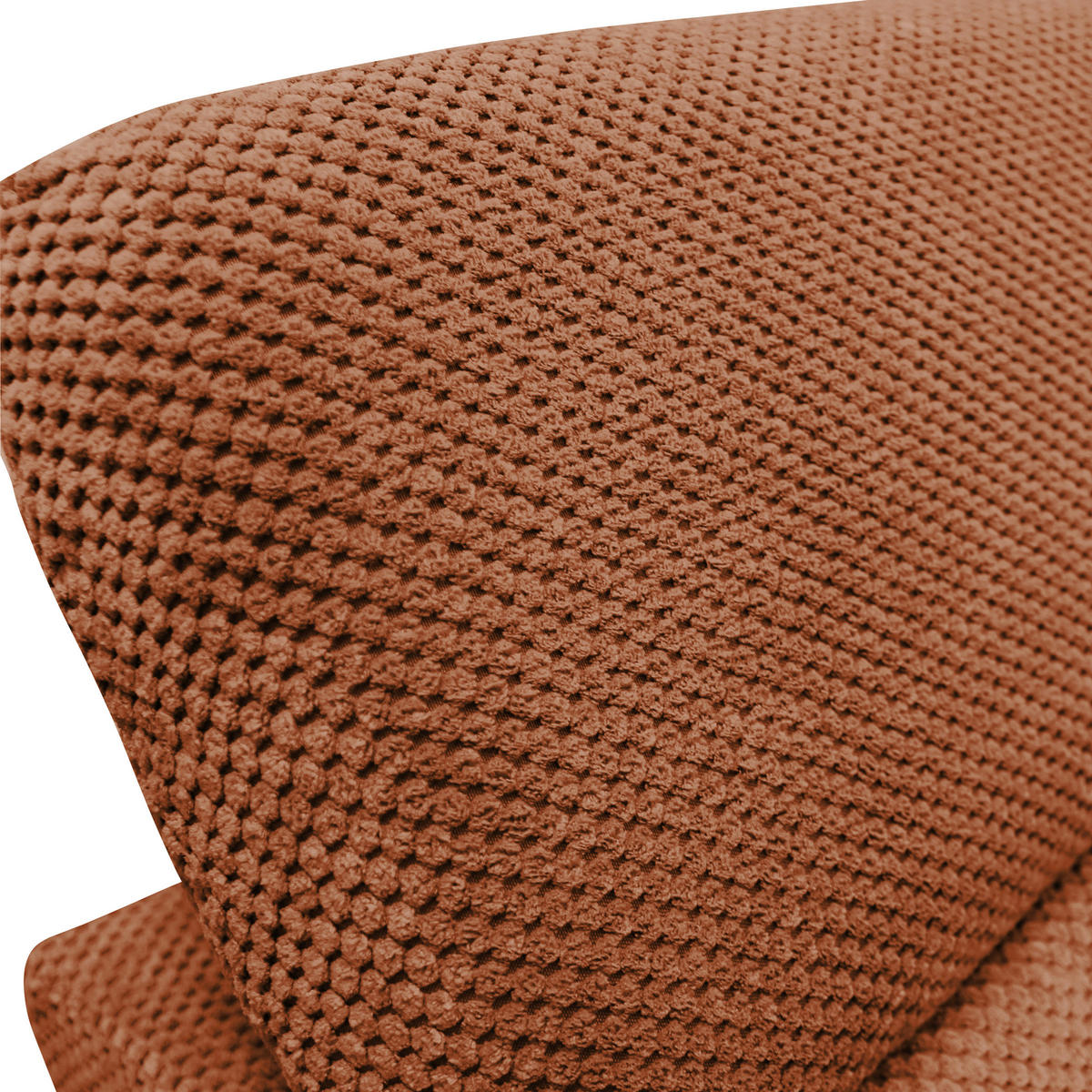 ECKSOFA OMEGA in Chenille Rot  186/280 cm  - Rot/Schwarz, Design, Textil/Metall (186/280cm) - MID.YOU