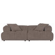 SOFAELEMENT in Flachgewebe Braun  - Schwarz/Braun, KONVENTIONELL, Kunststoff/Textil (125/66/155cm) - Carryhome
