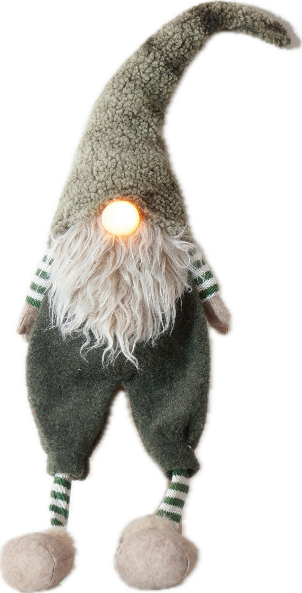 WICHTEL  - Hellbraun/Dunkelgrün, LIFESTYLE, Textil/Stein (23/80/12cm) - X-Mas