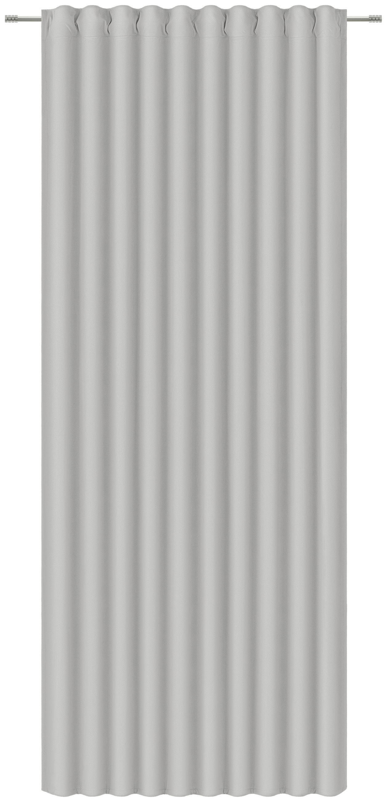 FERTIGVORHANG  halbtransparent  140/245 cm   - Silberfarben, KONVENTIONELL, Textil (140/245cm) - Esposa