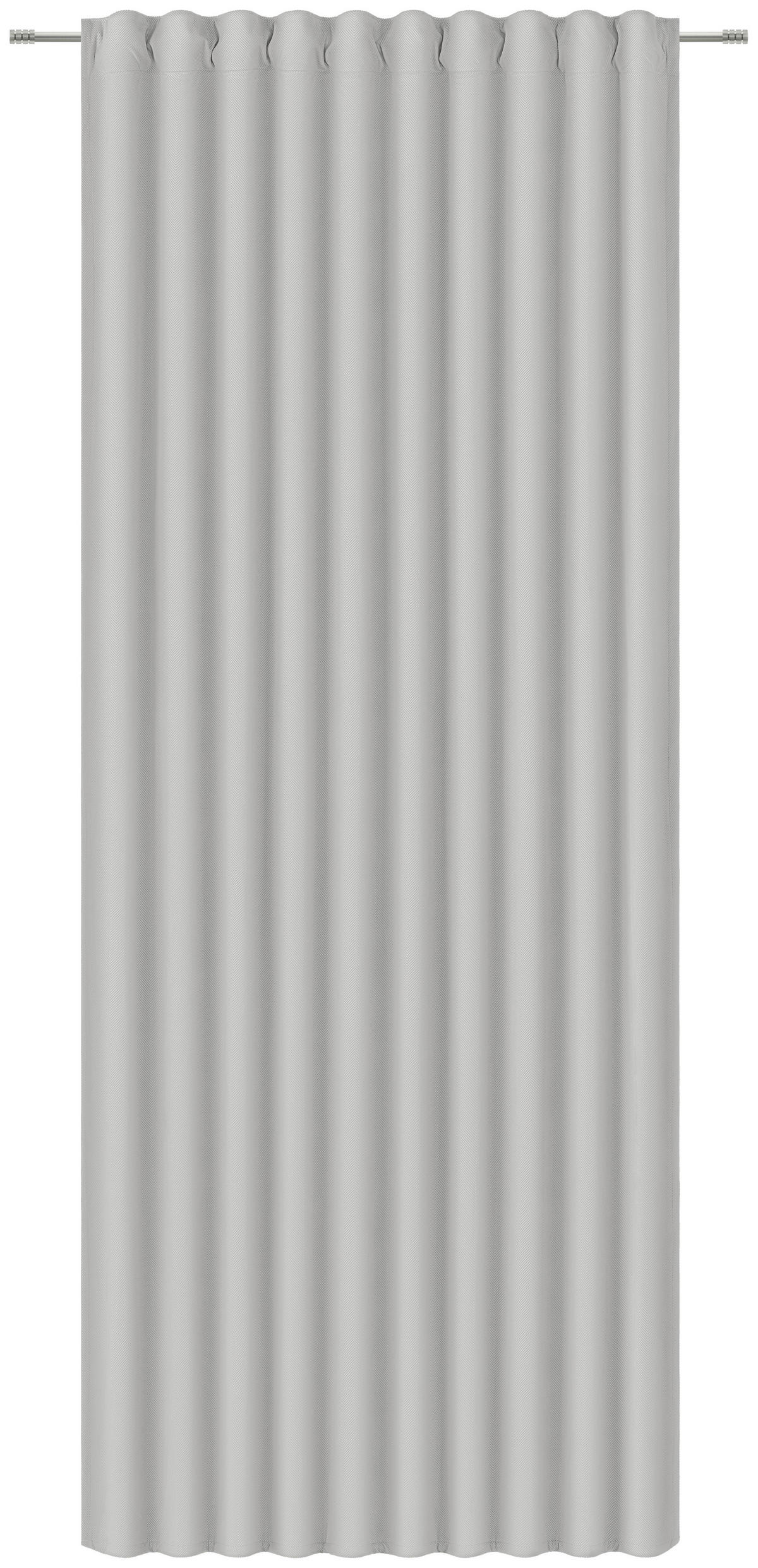 FERTIGVORHANG  halbtransparent  140/245 cm   - Silberfarben, KONVENTIONELL, Textil (140/245cm) - Esposa