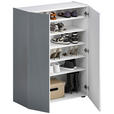 SCHUHSCHRANK  in 87/113/34 cm  - Schwarz/Weiß, Design, Glas/Holzwerkstoff (87/113/34cm) - Voleo