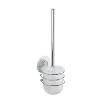 SUPORT DE PERIE PENTRU WC  - argintiu, Basics, plastic/metal (10/37,5/11,5cm) - Wenko