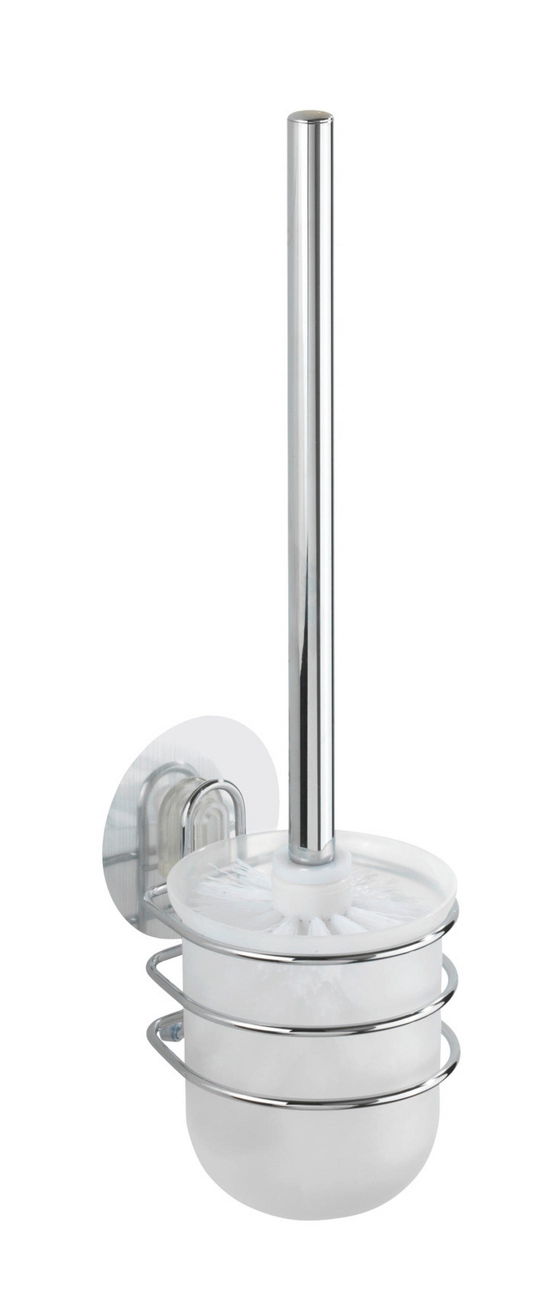SUPORT DE PERIE PENTRU WC  - argintiu, Basics, plastic/metal (10/37,5/11,5cm) - Wenko