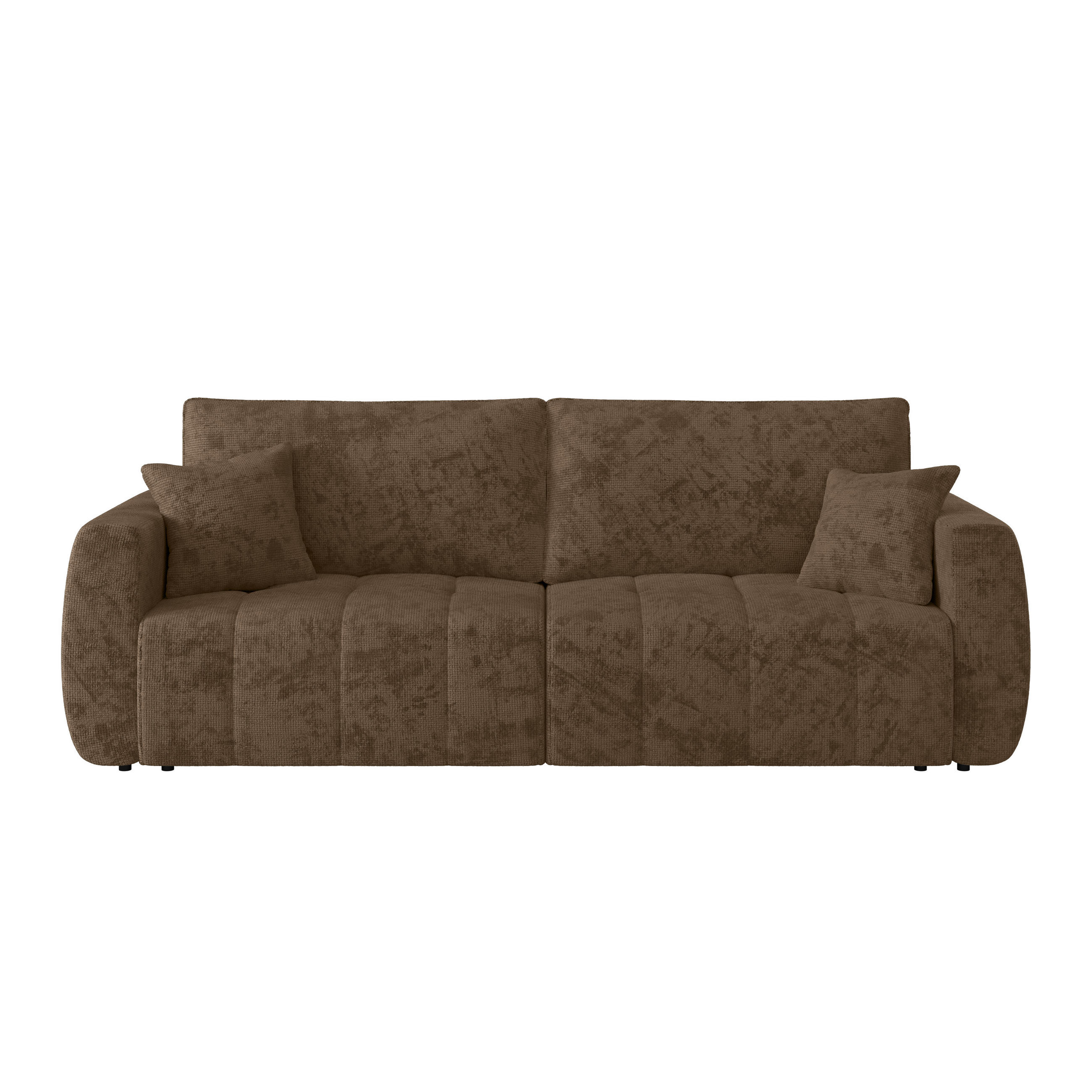 SCHLAFSOFA  mit Stoffauswahl Webstoff Mokka  - Schwarz/Mokka, MODERN, Holz/Textil (245/74-90/104cm) - MID.YOU