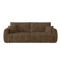 SCHLAFSOFA  mit Stoffauswahl Webstoff Mokka  - Schwarz/Mokka, MODERN, Holz/Textil (245/74-90/104cm) - MID.YOU