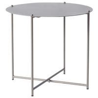 BEISTELLTISCH 49/49/49 cm Taupe rund  - Taupe/Anthrazit, Design, Metall (49/49/49cm) - Xora