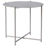 BEISTELLTISCH 49/49/49 cm Taupe rund  - Taupe/Anthrazit, Design, Metall (49/49/49cm) - Xora