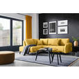 ECKSOFA in Webstoff Gelb  - Gelb/Schwarz, LIFESTYLE, Textil/Metall (191/250cm) - Carryhome