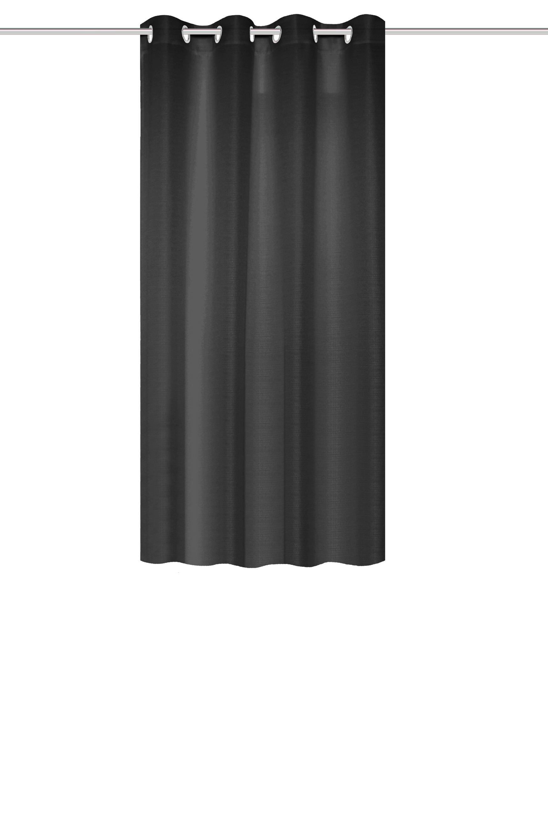 ÖSENSCHAL blickdicht 135/175 cm   - Schwarz, Basics, Textil (135/175cm)