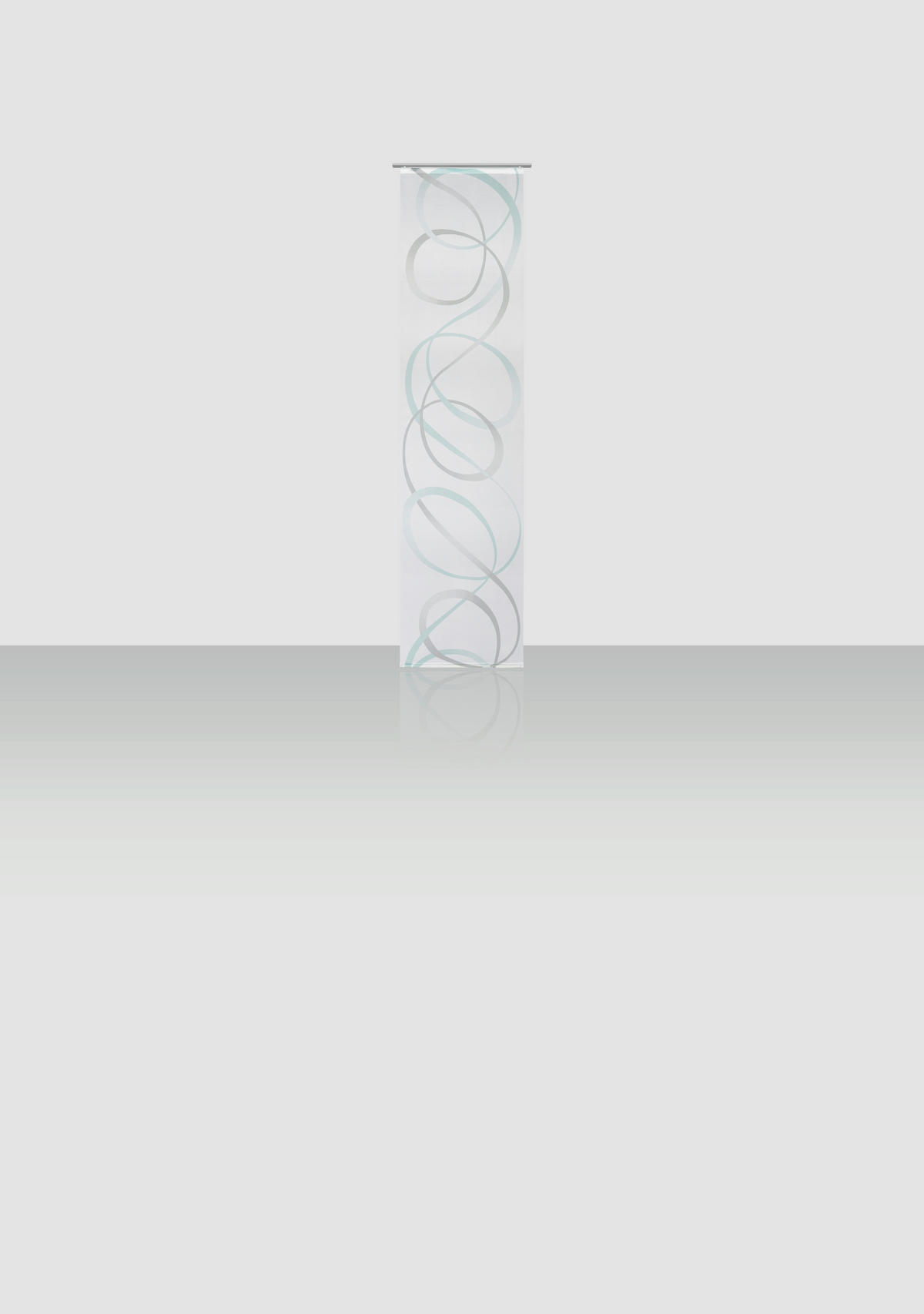 FLÄCHENVORHANG in Grau, Türkis  - Türkis/Grau, Design, Textil (60/255cm) - Novel