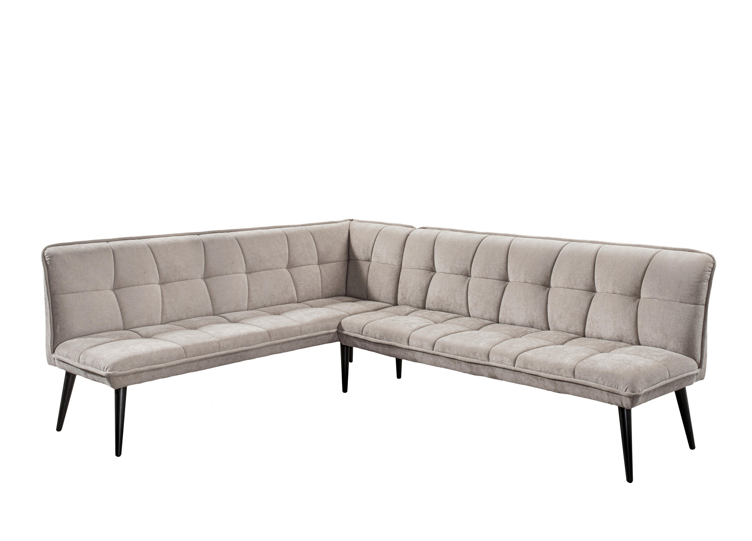 KLUPA KUTNA  boje pijeska  drvo, tekstil, drvni materijal      - boje pijeska/crna, Moderno, drvni materijal/drvo (260/201cm) - Livetastic