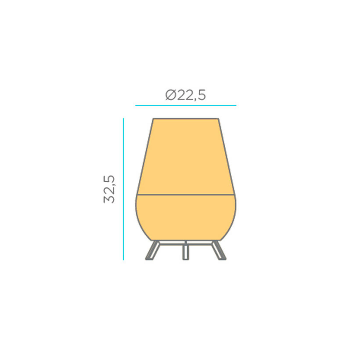 LED-DEKOLEUCHTE SAONA 22,5/32,5/22,5 cm   - Naturfarben, Basics, Naturmaterialien (22,5/32,5/22,5cm) - New Garden