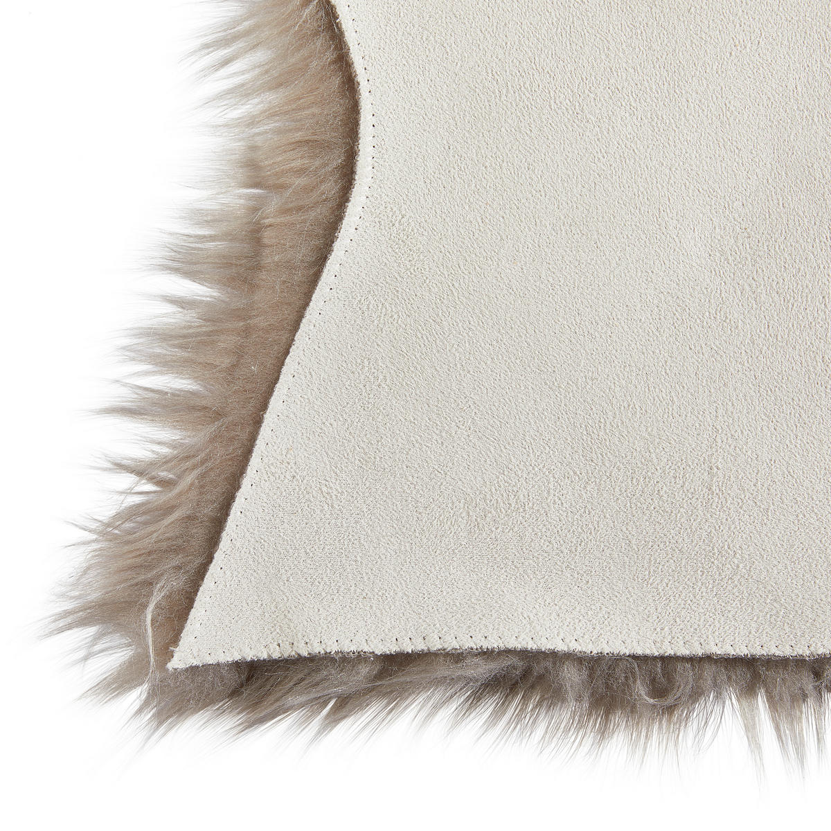 UMĚLÁ KOŽEŠINA, 60/90 cm, šedohnědá - šedohnědá, Basics, kožešina/textil (60/90cm) - Boxxx
