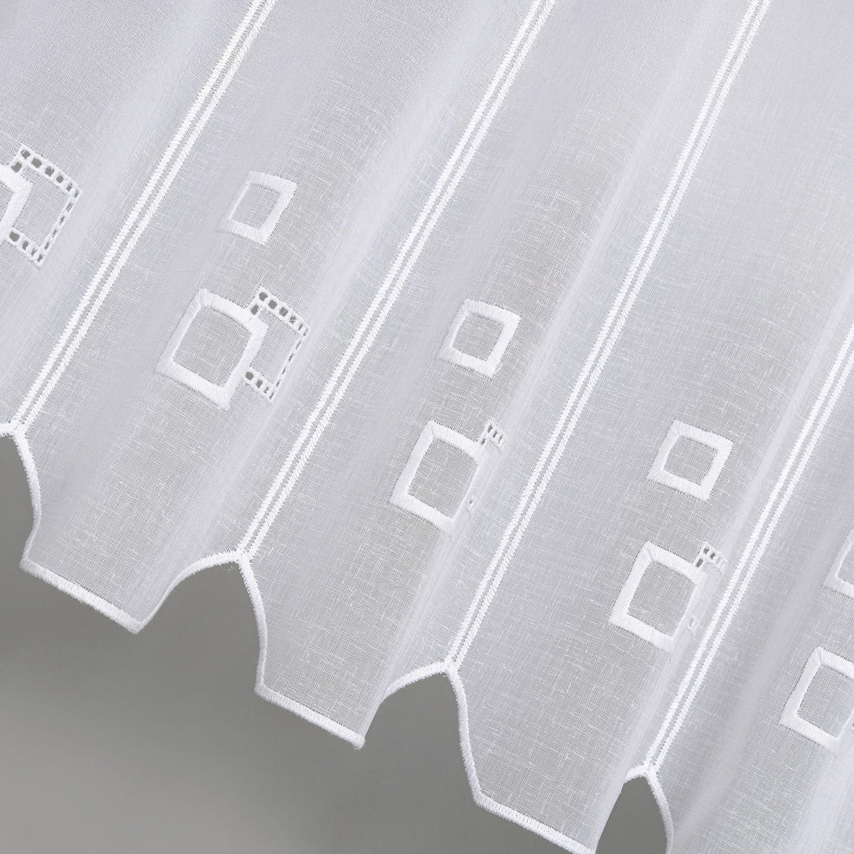 KURZGARDINE   144/45 cm   - Weiß, KONVENTIONELL, Textil (144/45cm)