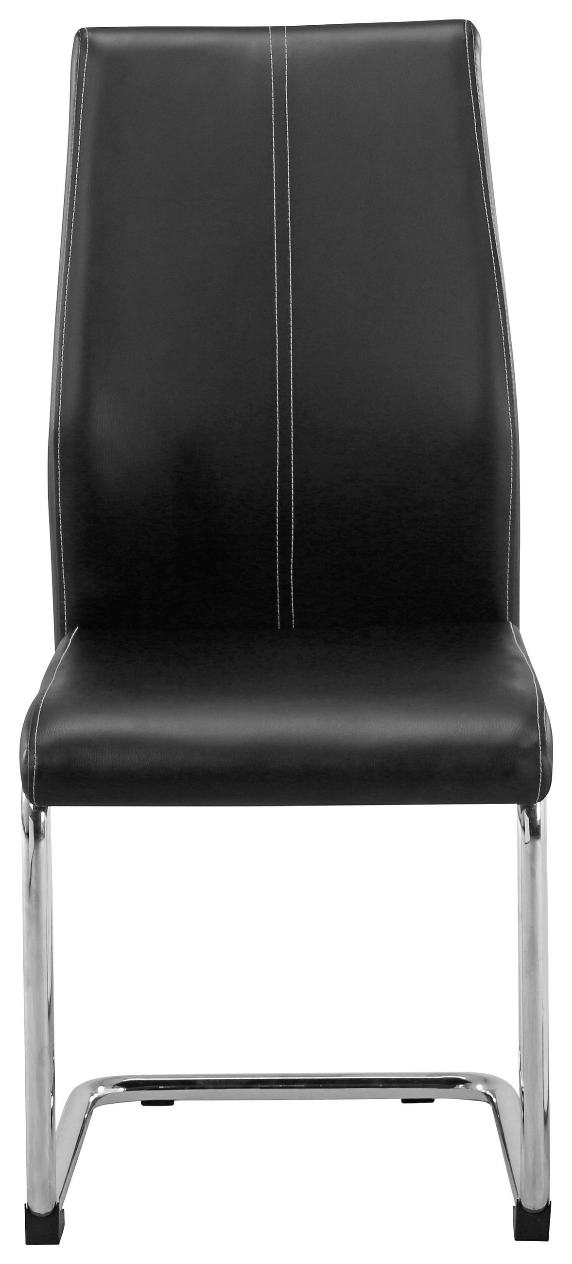 SVIKTSTOL i järn läderimitation  - vit/kromfärg, Design, metall/textil (44/96/57cm) - Best Price