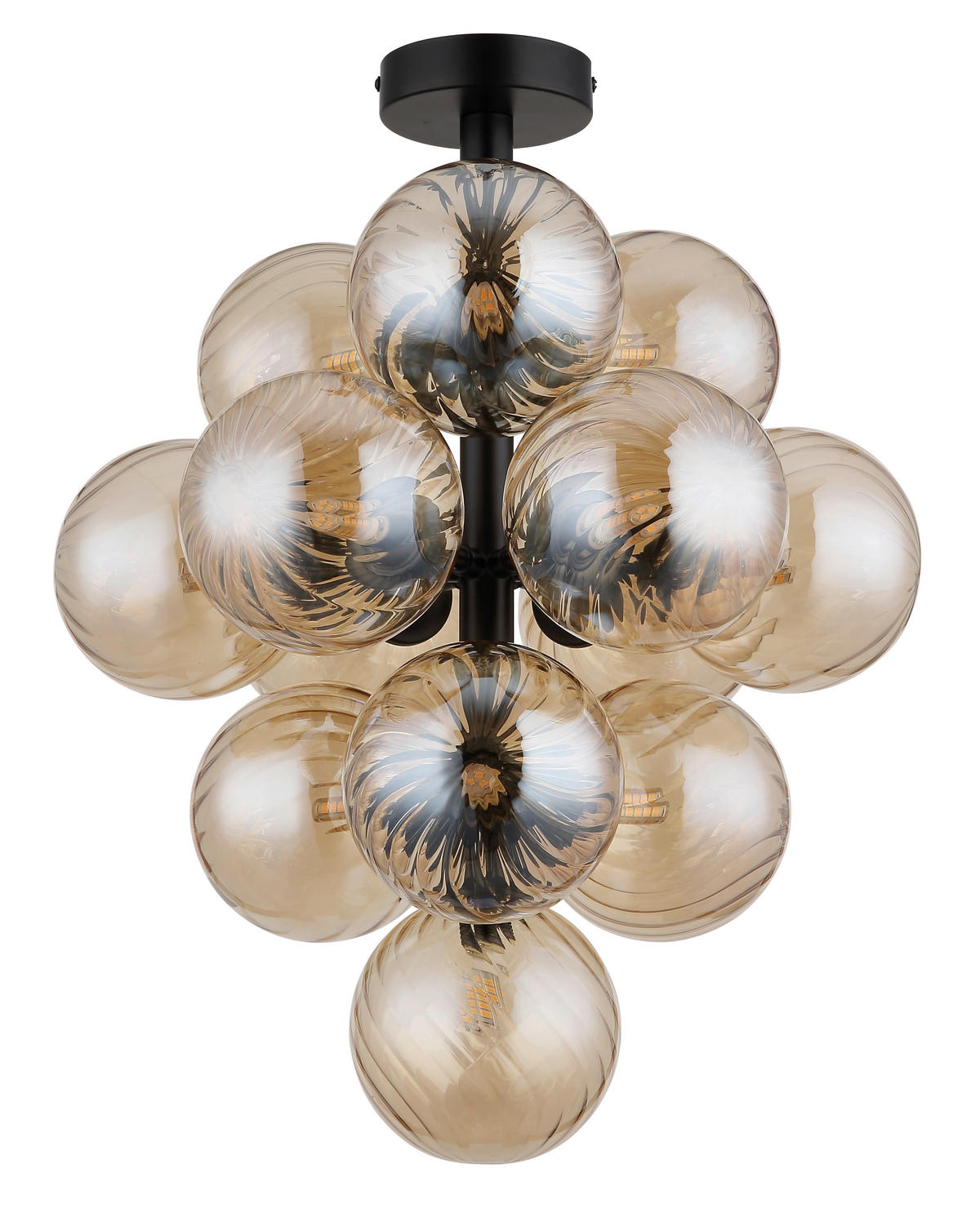 TAKLAMPA CONOR 39,5/50 cm  - orange/svart, Design, metall/glas (39,5/50cm)
