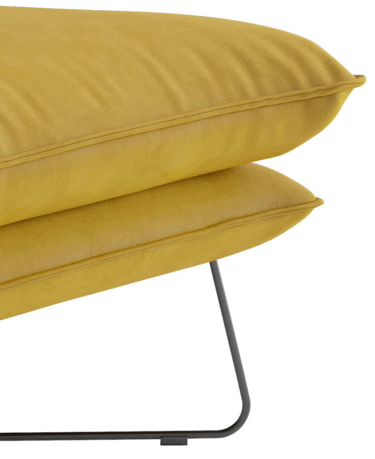 KŘESLO 1 ks, textil, žlutá - žlutá, Design, kov/textil (72/84/90cm) - Livetastic