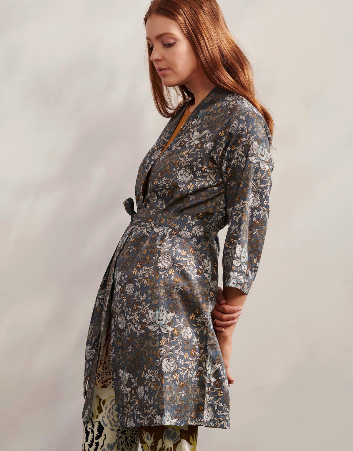 KIMONO  - Blau, Basics, Textil - Essenza