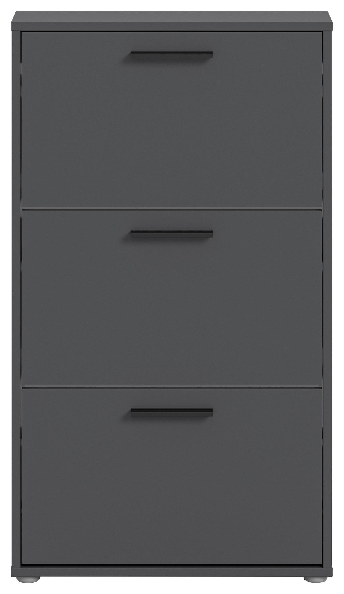 OMARA Z LOPUTAMI ZA ČEVLJE antracit - siva/črna, Design, umetna masa/leseni material (59/103/17cm) - Carryhome