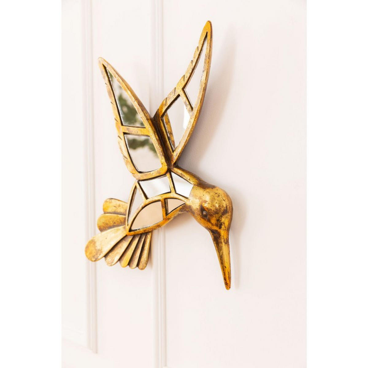 DEKOVOGEL - Goldfarben, Trend, Glas/Kunststoff (27/32/4cm) - Kare-Design