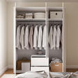 DREHTÜRENSCHRANK 169/214/60 cm,  in Weiß, Weiß Hochglanz, 3-türig  - Weiß Hochglanz/Weiß, Trend, Holzwerkstoff (169/214/60cm) - Carryhome