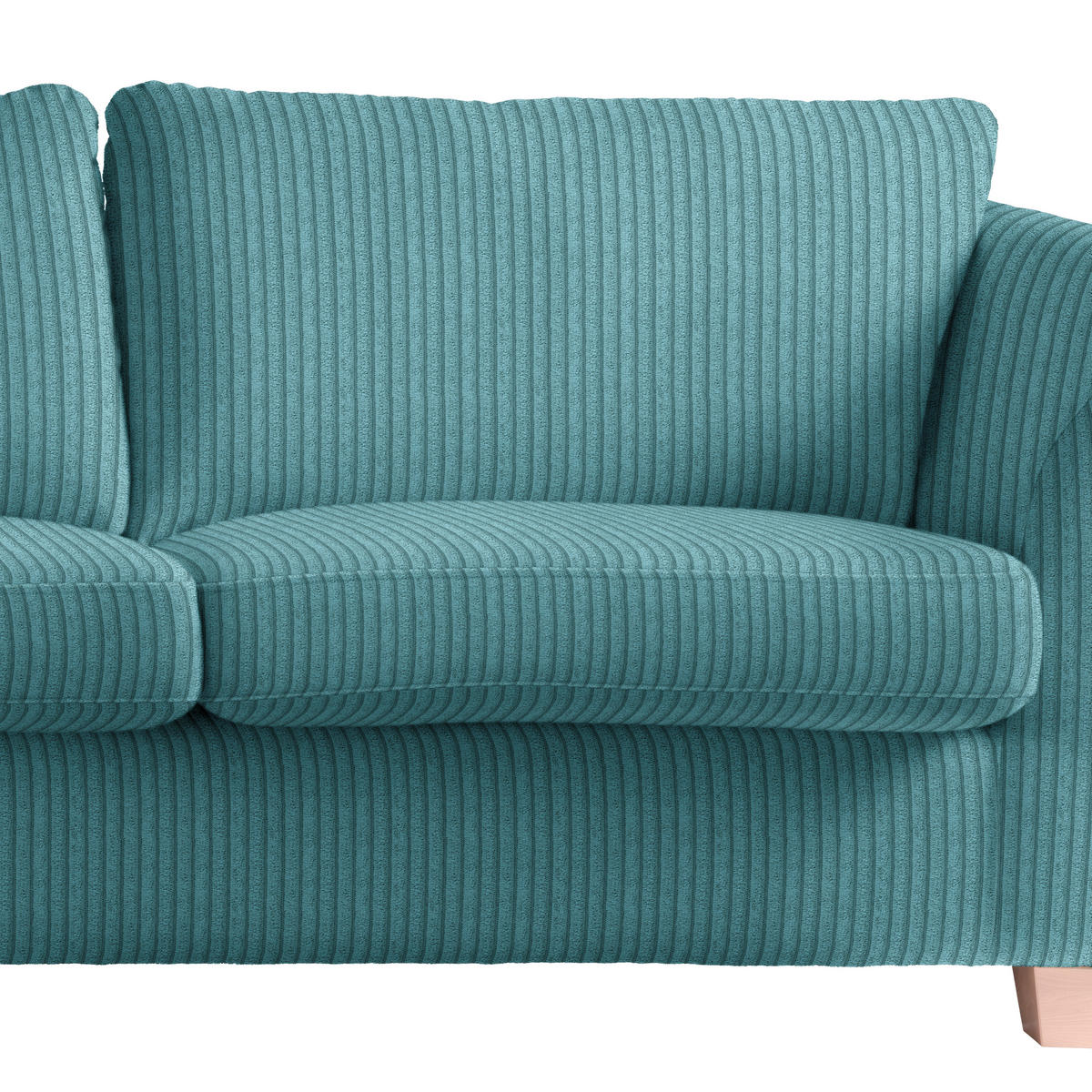 3-SITS SOFFA i manchester petrol  - petrol/naturfärgad, trä/textil (216/70-85/95cm) - MID.YOU