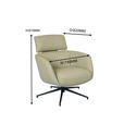 RELAXSESSEL Echtleder    - Hellbraun/Schwarz, Design, Leder/Metall (73/86/83cm) - Dieter Knoll