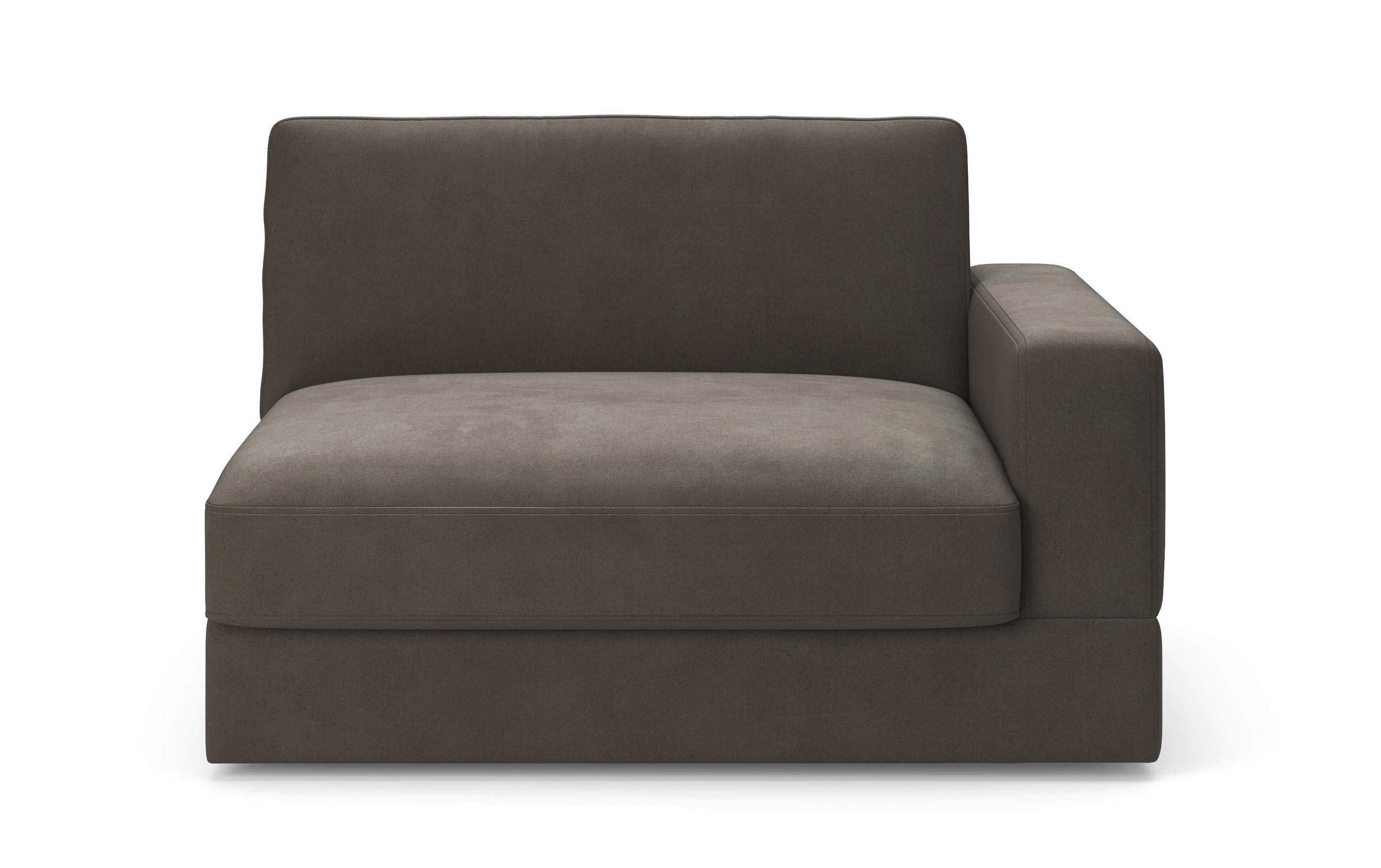 SOFAELEMENT Flachgewebe Graphitfarben  - Schwarz/Graphitfarben, Modern, Kunststoff/Textil (132/87/108cm) - Sit & More