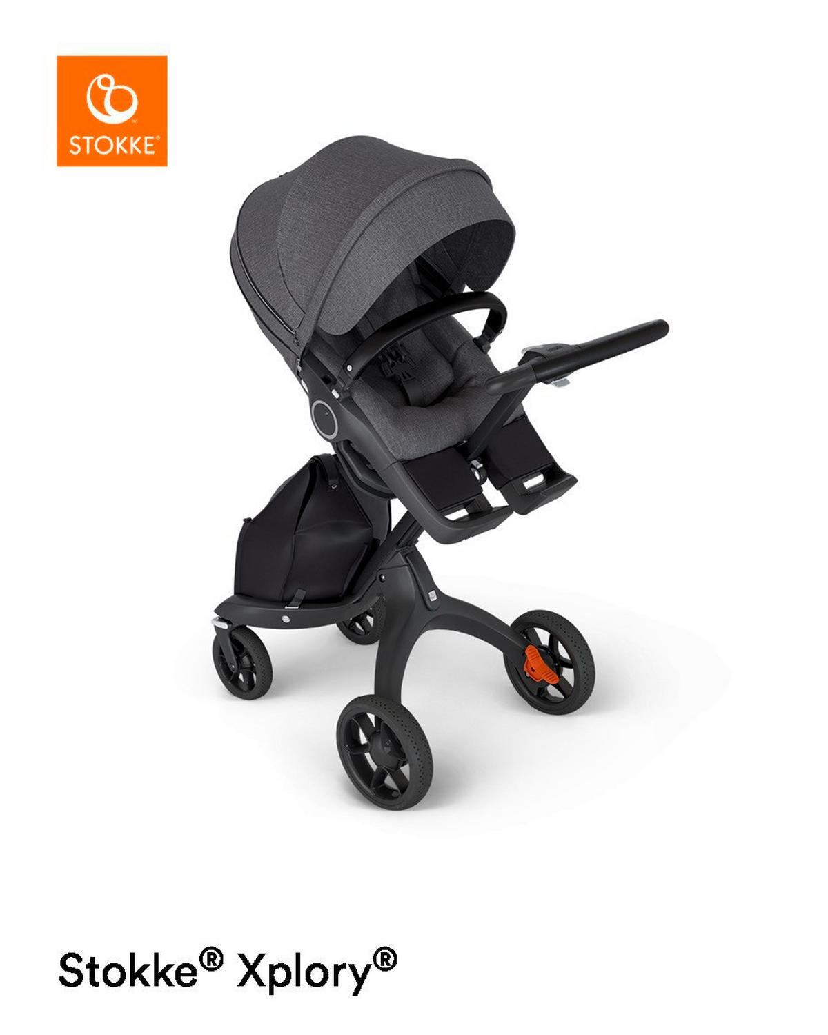 OTROŠKI VOZIČEK  Xplory 6  temno siva  - temno siva/črna, Design, kovina/umetna masa (56,5/89-123/75-102cm) - Stokke