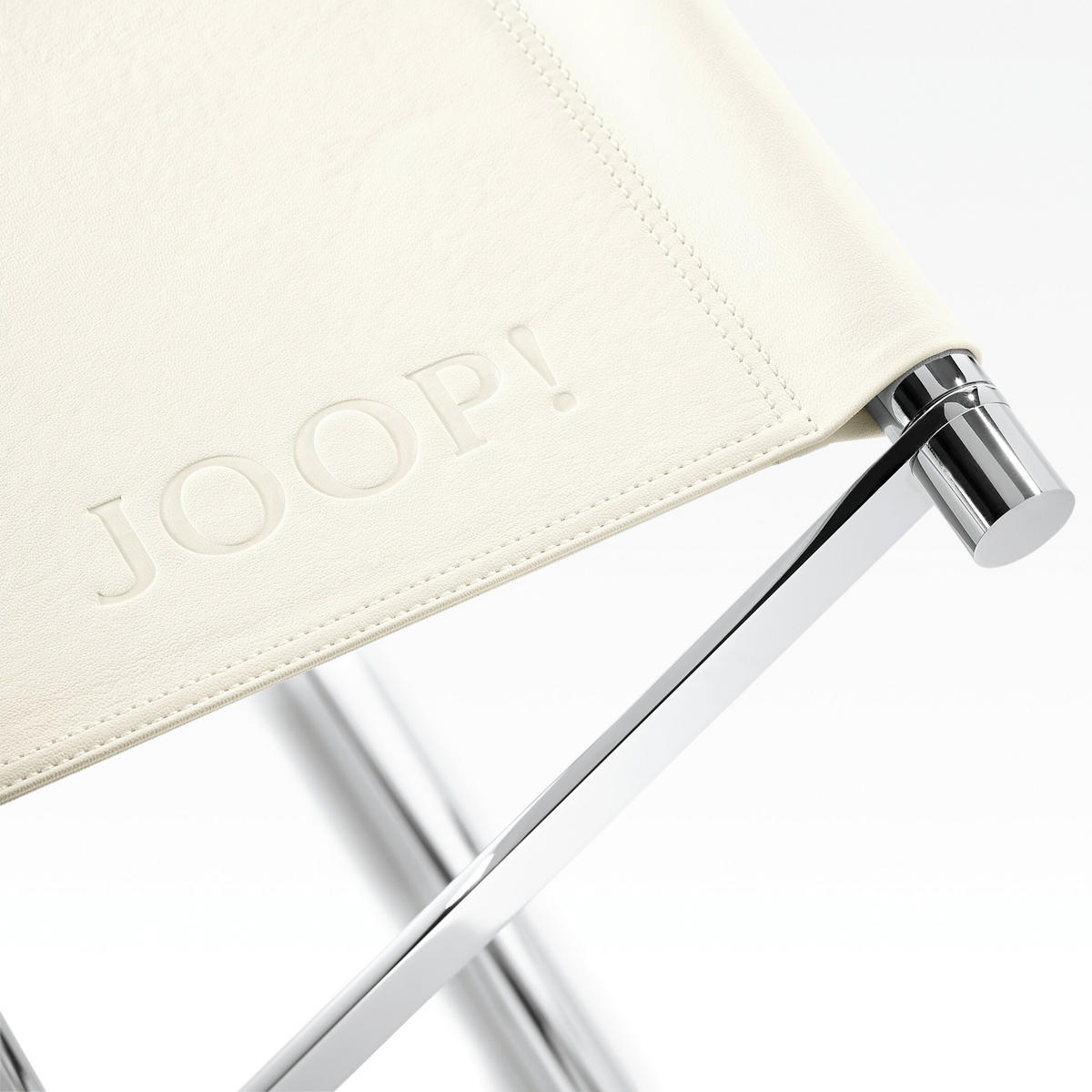 BADHOCKER - Chromfarben/Weiß, Basics, Kunststoff/Textil (45/45/34,5cm) - Joop!
