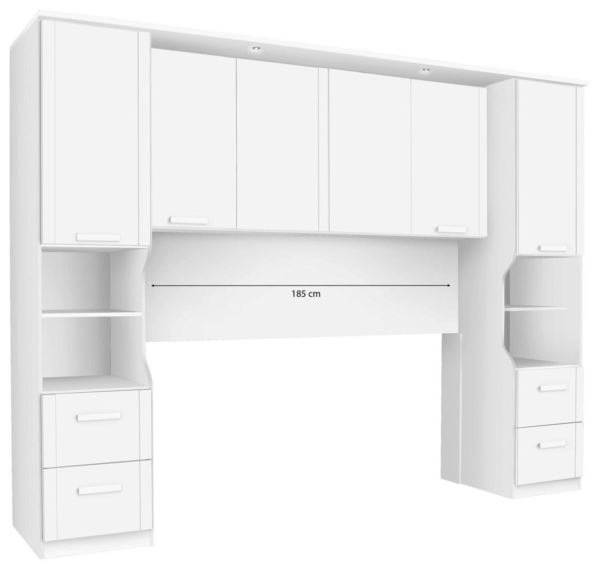 BETTÜBERBAU - Weiss, Konventionell, Holzwerkstoff/Kunststoff (281/212/58cm) - Rauch Möbel
