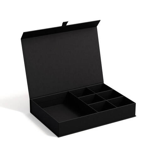 SCHMUCKSCHATULLE - Schwarz, Basics, Karton/Papier (19/26.5/5cm)