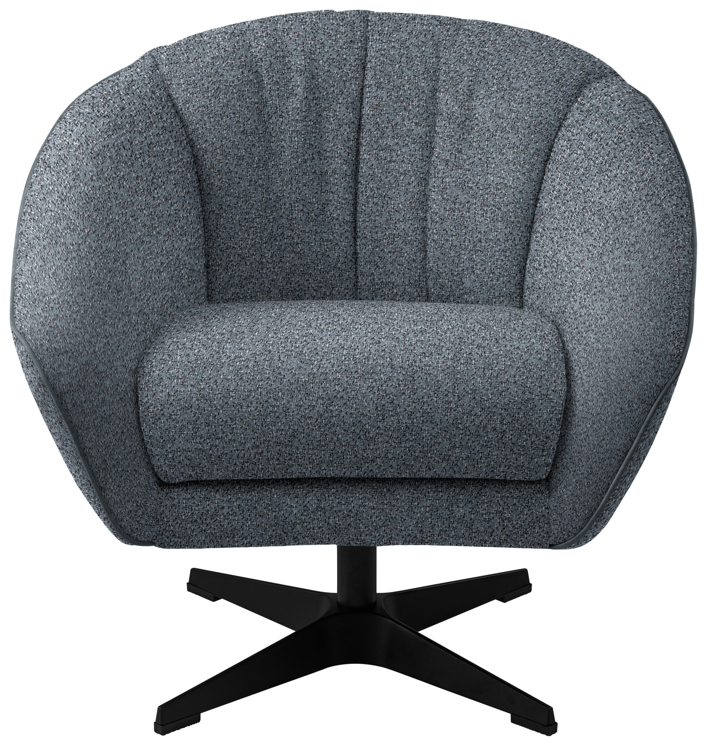 FÅTÖLJ i textil blågrå  - blågrå/svart, Design, metall/textil (80/78/80cm) - MID.YOU