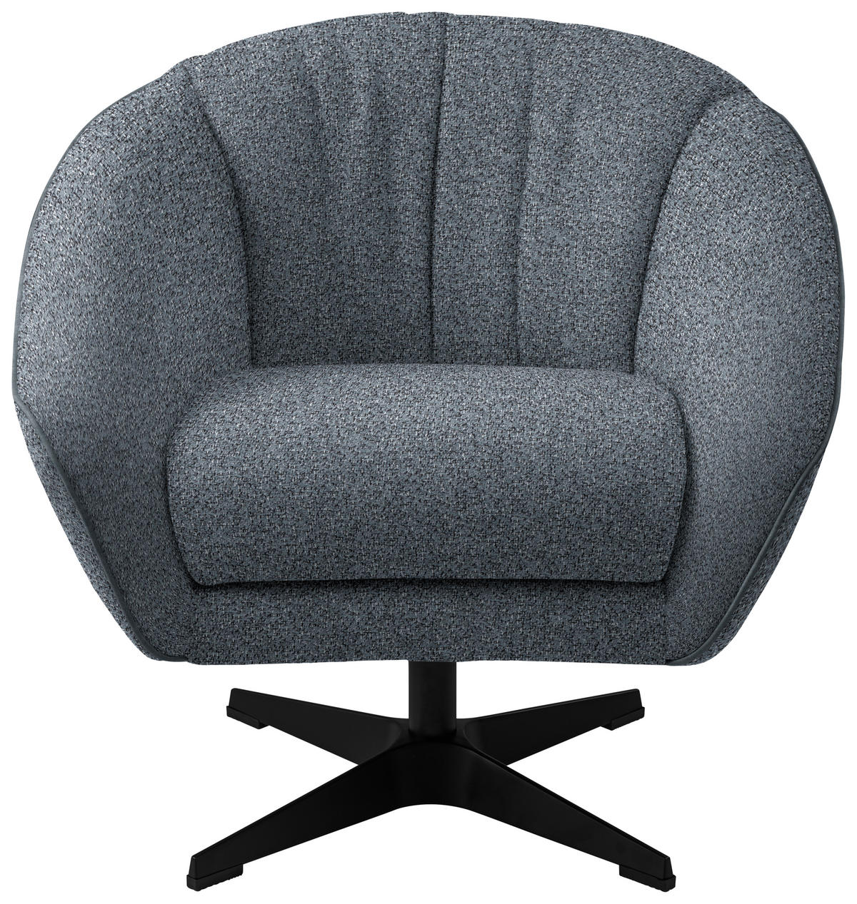 SESSEL in Webstoff Blaugrau  - Blaugrau/Schwarz, Design, Textil/Metall (80/78/80cm) - Stylife