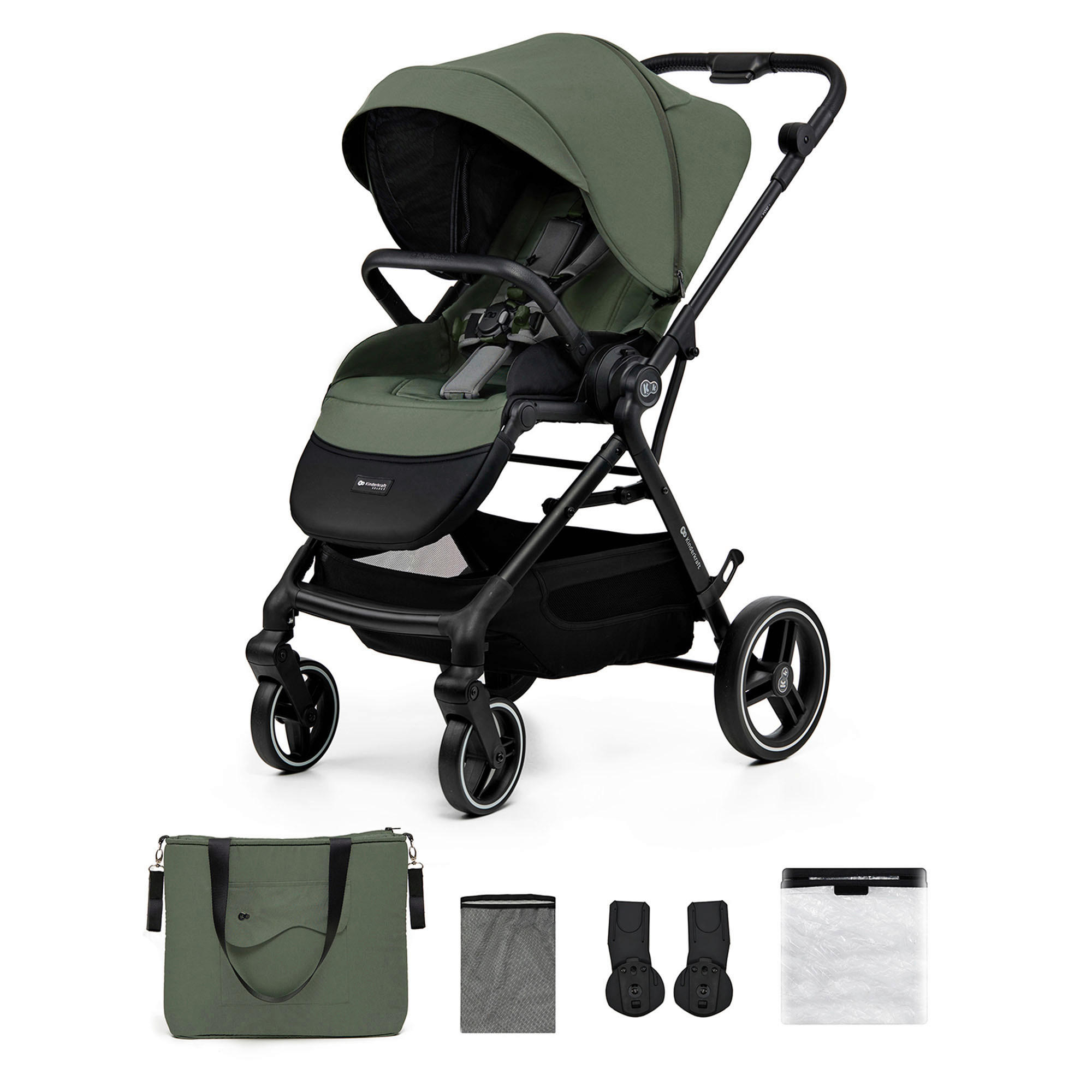 BUGGY Yoxi  - Olivgrün, Basics, Kunststoff/Textil (59/91/106cm) - Kinderkraft