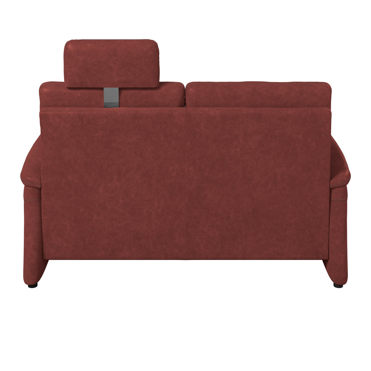 2,5-SITZER Mikrofaser Rotbraun  - Rotbraun/Schwarz, Konventionell, Kunststoff/Textil (170/99/91cm) - Elegando