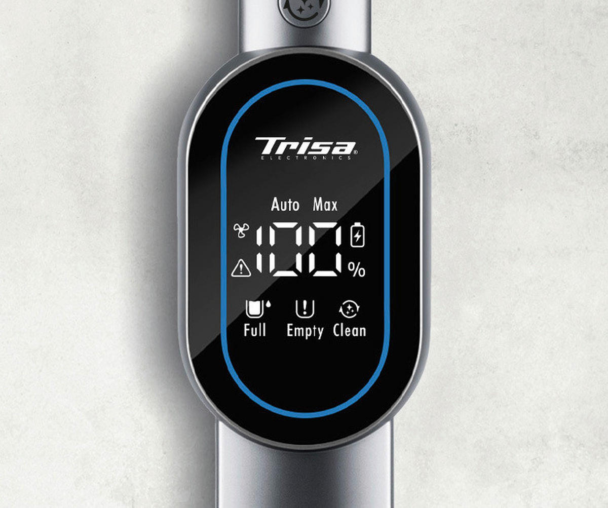 HARTBODENREINIGER - Blaugrau, Basics, Kunststoff (34.40/34.30/118.20cm) - Trisa Electronics