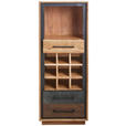 WEINREGAL  50/130/40 cm  - Dunkelgrau/Schwarz, Trend, Holz/Metall (50/130/40cm) - Landscape